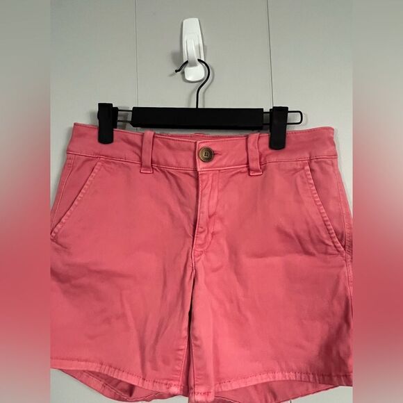 American Eagle Super Stretch Pink Aeo Twill Midi Shorts Size 27 - Picture 3 of 11